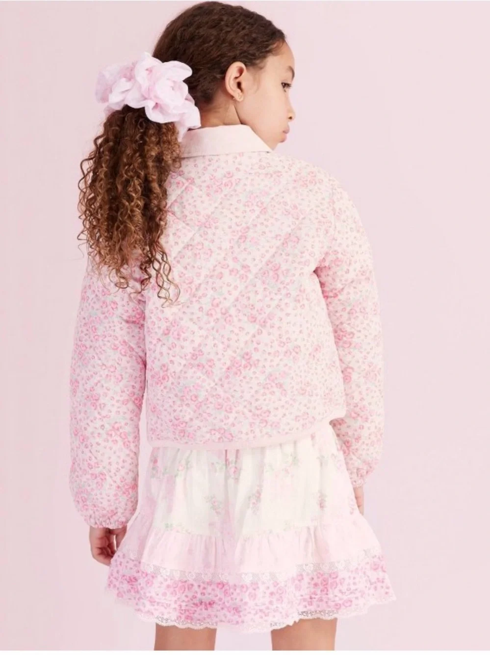 NWT LoveShackFancy x Target Girls Roseheart Quilted Barn Jacket Rose Pink XL